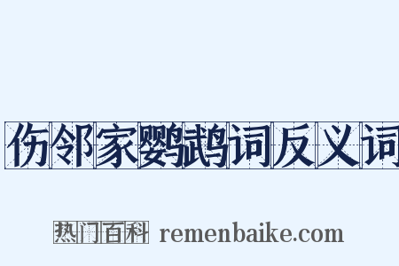 伤邻家鹦鹉词反义词是什么意思的图片